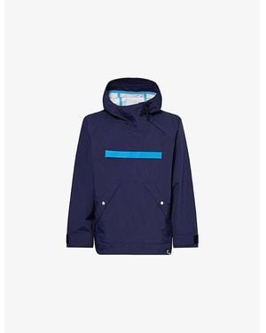 Stone Island Pertex Marina Logo-Print Waterproof Jacket - Blue
