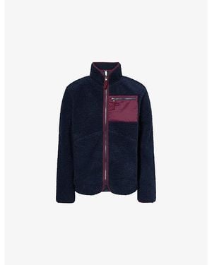 Splits59 Harris High-Neck Sherpa Jacket - Blue