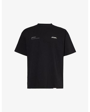Represent Patron Of The Club Brand-Print Cotton-Jersey T-Shirt - Black