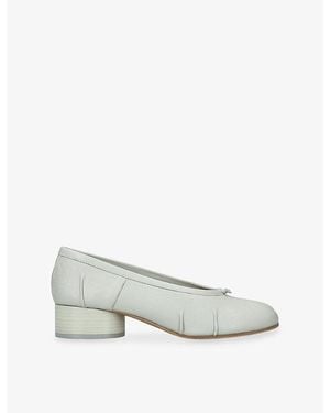 Maison Margiela Tabi Ballerina 30 Leather Court Shoes - White