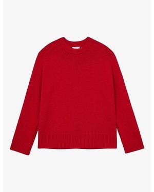 Reiss Riley Long-Sleeve Wool And Cashmere Sweater - Red