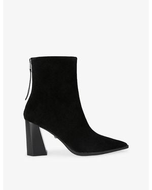 Kurt Geiger Lilly Suede Heeled Ankle Boots - Black