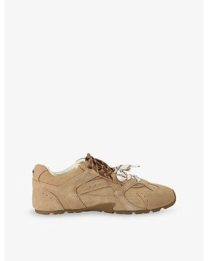 Steve Madden Aziel Suede Trainers - Natural