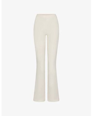 Skims Fleece Lounge Jersey Trousers - White