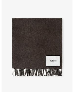JOSEPH Flora Waffle Wool Scarf - Black