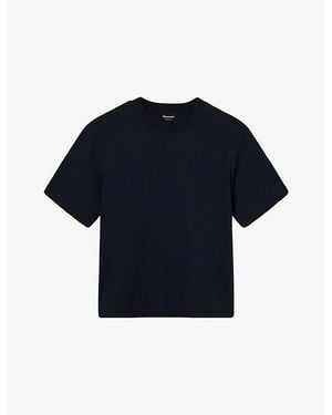 Whistles Short-Sleeved Round-Neck Cotton-Jersey T-Shirt - Blue