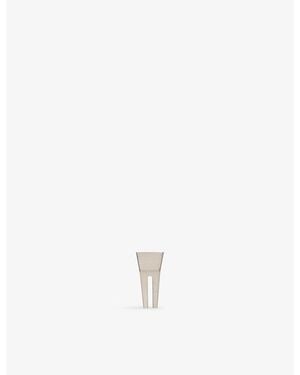 Rick Owens Mini Open Trunk Brass Single Earring - White