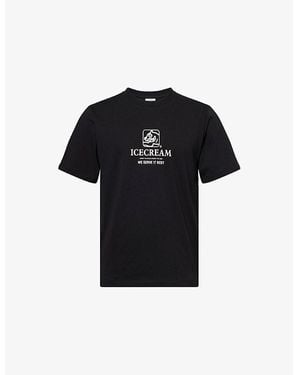 ICECREAM Serve It Best Relaxed-Fit Cotton-Jersey T-Shirt - Black