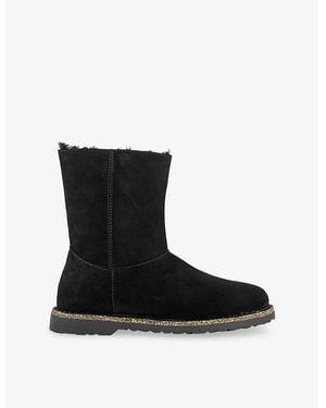 Birkenstock Uppsala Shearling Suede Boots - Black
