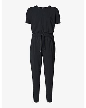 Sweaty Betty Explorer Tapered-Leg Stretch-Woven Jumpsuit - Black