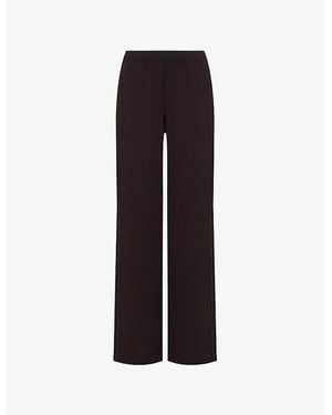 Bec & Bridge Onyx Stripe-Trim Straight-Leg Crepe Trousers - Blue