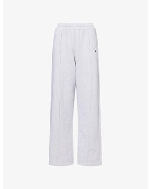 4th & Reckless Fergie Logo-Embroidered Cotton Jogging Bottoms - White