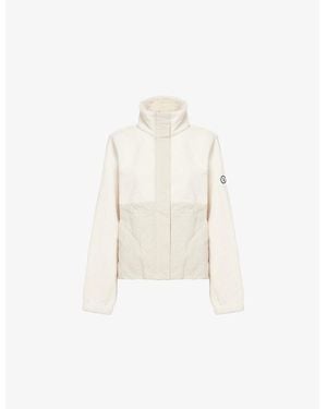 Vuori Highlands High-Neck Borg And Quilted Jacket - White