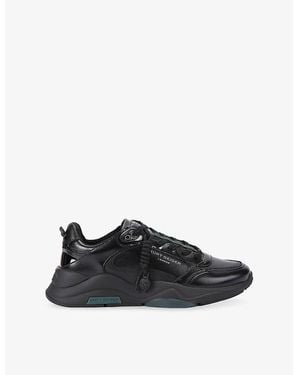 Kurt Geiger Royston Faux-Leather Trainers - Black