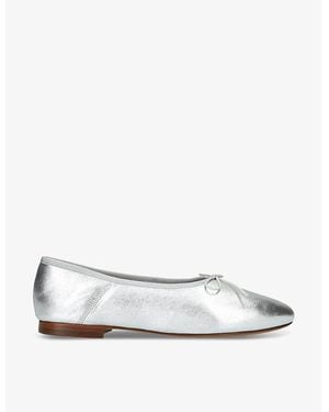 Mansur Gavriel Dream Ballerina Leather Ballet Flats - White