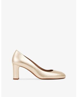 LK Bennett Winola Metallic Suede Courts - White