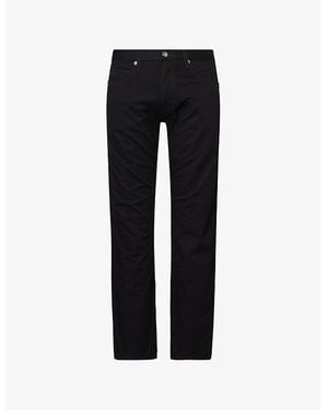 Emporio Armani Regular-Fit Straight-Leg Denim Jeans - Black