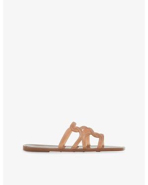 Reiss Juliette Interlock Jelly Sliders - Natural