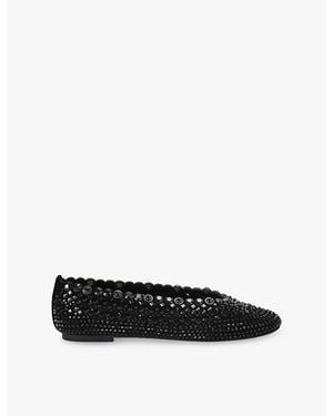 Kurt Geiger Jewel Suede Ballet Flats - Black