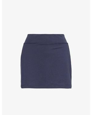 Varley Tani High-Rise Stretch-Woven Skort - Blue