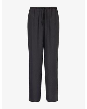 Stylein Meike Relaxed-Fit Crepe Pants - Gray