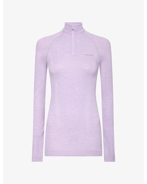 FALKE Wool-Tech Zip Long-Sleeve Thermal Top - Purple