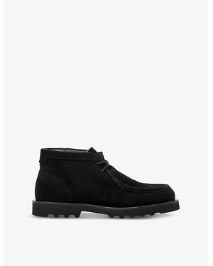 AllSaints Skiff Lace-Up Suede Ankle Boots - Black