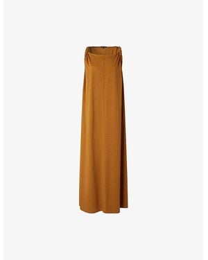 Soeur Debby Sleeveless Cotton Midi Dress - Brown