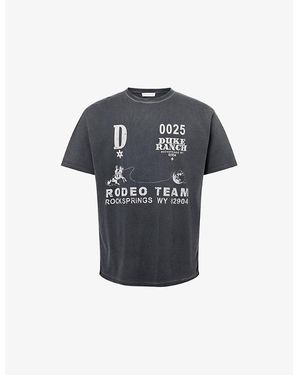 Duke & Dexter Rodeo Team Crewneck Cotton-Jersey T-Shirt - Blue
