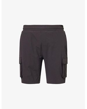 Arne Utility Cargo Multi-Pockets Stretch-Woven Shorts - Grey