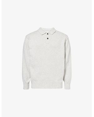 Adsum Paddy Polo-Collar Cotton-Blend Knit Jumper - White