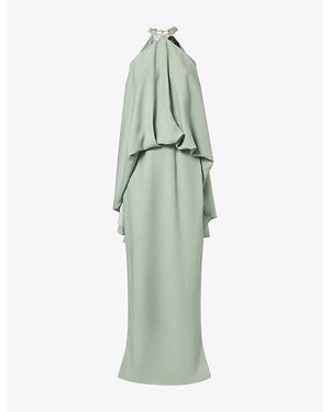 Taller Marmo Cyclades Crystal Woven Maxi Dress - Green