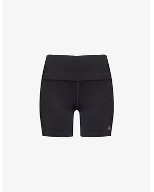 Alo Yoga Airlift Energy High-Rise Stretch-Woven Shorts - Black