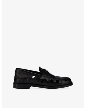 Christian Louboutin The Plato Dots Leather Loafers - Black