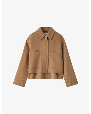JOSEPH Kalaa Double-Face Wool And Silk-Blend Jacket - Brown