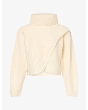 Jonathan Simkhai Orlienne Turtleneck Wool-Cashmere Blend Sweater - Natural