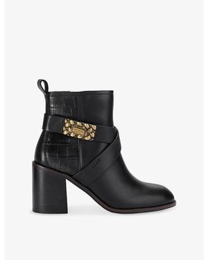 Kurt Geiger Marylebone Leather Ankle Boots - Black