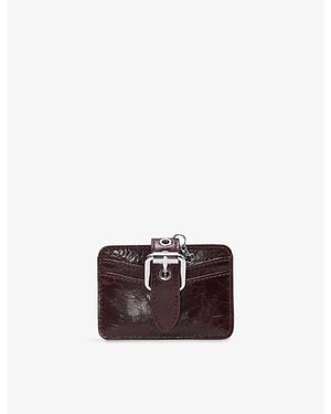 Maje Miss M Leather Card Holder - Purple