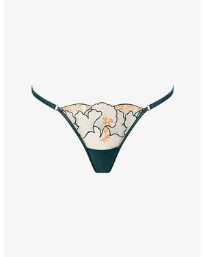 Bluebella Gianna Sheer String Lace Thong - White