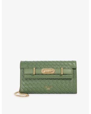 Dune Showmance Leather Cross-Body Bag - Green
