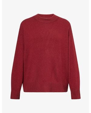 Reformation Cove Crew Oversized Cashmere Sweater - Red