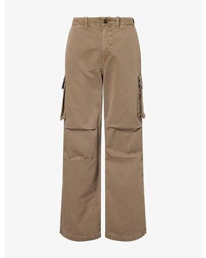 Our Legacy Mount Cargo Wide-Leg Denim Trousers - Natural