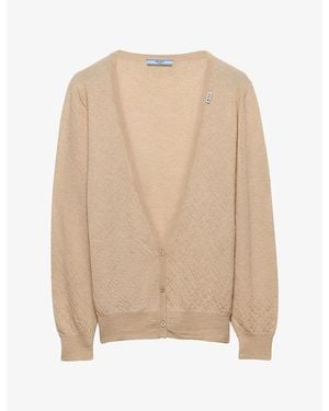 Prada Cashmere Cardigan - Natural