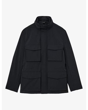 Reiss Glick Gilet-Insert Woven Jacket - Blue