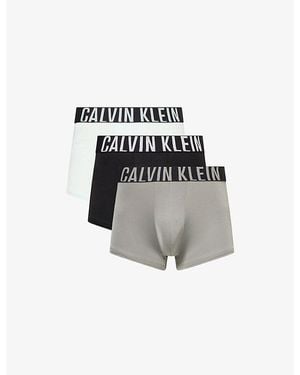 Calvin Klein Intense Power Pack Of Three Stretch-Jersey Trunks - Multicolour