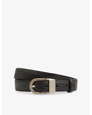 Reiss Hazel Leather Belt - Black
