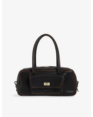 Sandro Ezmehralda Suede Shoulder Bag - Black