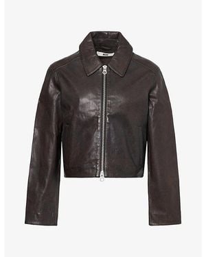 Neuw Zip-Through Leather Jacket - Black