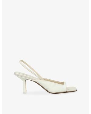 Neous Kamui 65 Leather Heeled Sling-Back Court Shoes - White