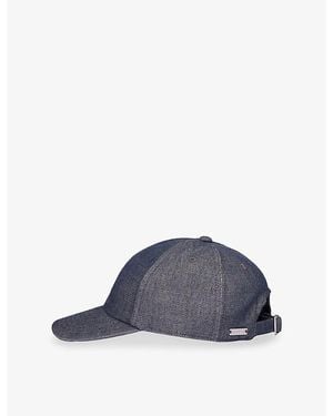 Sandro Logo Denim Baseball Cap - Blue